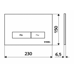 Панель смыва механическая Schell KONKLAV белая 031221599