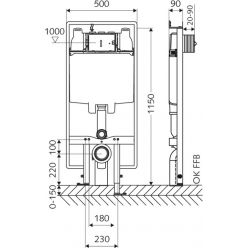 Инсталляция для унитаза SCHELL MONTUS C90 030610099 тонкая