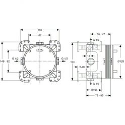 Универсальная скрытая часть для смесителей Ideal Standard EASY-BOX, A1000NU