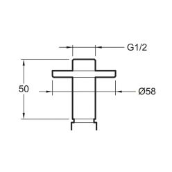 Кронштейн для верхнего душа Jacob Delafon Eo E889-CP