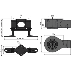 Низкий cифон DN50 и комплект регулируемых ног AlcaPlast APZ-S9