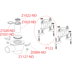 Сифон DN50 и комплект регулируемых ног AlcaPlast APZ-S12