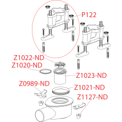 Низкий cифон DN50 и комплект регулируемых ног AlcaPlast APZ-S9