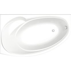 Акриловая ванна BAS Флорида 160х88 левая на каркасе с сифоном