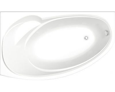Акриловая ванна BAS Флорида 160х88 левая на каркасе с сифоном