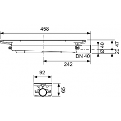 Комплект линейного трапа TECEdrainprofile, SET 670800 (800 мм, сифон DN50)