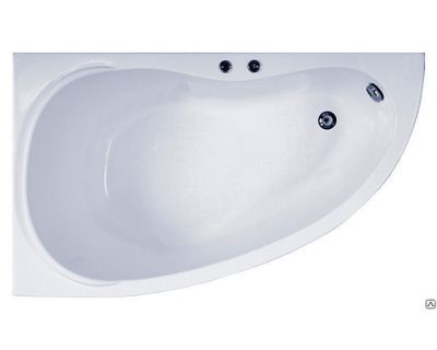 Акриловая ванна BAS Алегра 150x90 левая на каркасе с сифоном