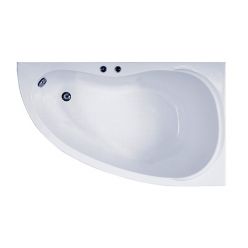 Акриловая ванна BAS Алегра 150x90 правая на каркасе с сифоном