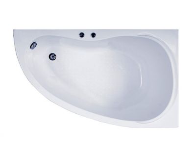 Акриловая ванна BAS Алегра 150x90 правая на каркасе с сифоном