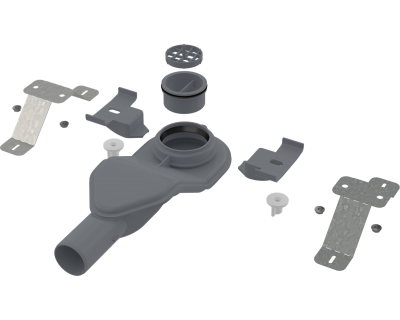 Экстра низкий сифон DN40 и комплект регулируемых ног AlcaPlast APZ-S6