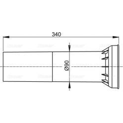 Удлинительная часть для стока воды к унитазу для людей с ограниченной физической активностью AlcaPlast M148