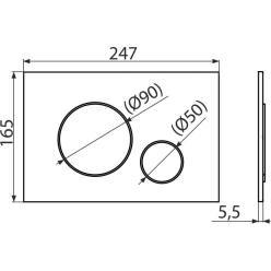 Кнопка смыва AlcaPlast M671 хром глянец