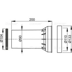 Прокладка + соединитель + прокладка соединителя AlcaPlast M902