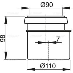 Соединитель комплект для 90/110 AlcaPlast M907