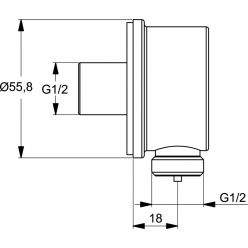 Комплект для душа с термостатом Ideal Standard CERATHERM 100 6 в 1 BD006XC для скрытого монтажа	