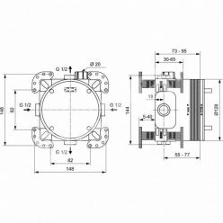 Душевая система Ideal Standard CERATHERM 100,  7 в 1 A7572AA встраиваемая