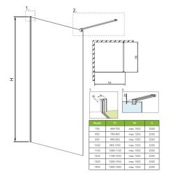 Душевые кабины Radaway Classic Walk In 90 390090-01-01