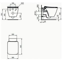 Унитаз подвесной Ideal Standard STRADA II AquaBlade® и крышкой с функцией плавного закрытия T360101