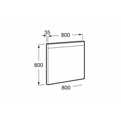 Зеркало Roca PRISMA 80x80 см BASIC, 812258000 с подсветкой