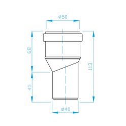 Переходник 40/32 PlastBrno CRS3400