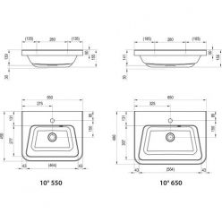 Умывальник Ravak 10° 550x350 , XJI01155000