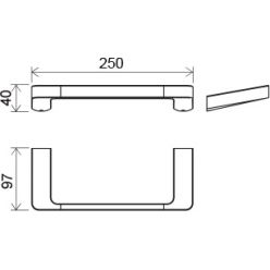 Держатель для полотенец Ravak 10° TD 300, 25 см X07P324