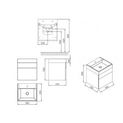 Тумба под умывальник Ravak SD Natural 50x45x45 белая X000001051