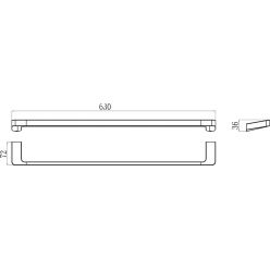 Держатель для полотенец Ravak 10° TD 310, 63 см X07P325