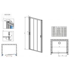 Душевая дверь Radaway Evo DW 105 (335105-01-01)