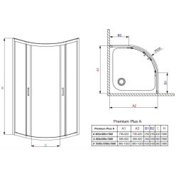 Душевой уголок Radaway Premium Plus A 90×90х190 (30403-01-06N) фабрик стекло