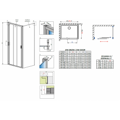 Душевой уголок Radaway Evo DW+S 100x80 (335100-01-01 + 336080-01-01)