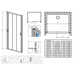 Душевая дверь Radaway Evo DW 110 (335110-01-01)