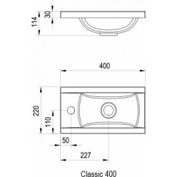 Консоль для умывальника Ravak CLASSIC 400 B14000100P