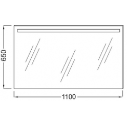 Зеркало с подсветкой 110 см Jacob Delafon Parallel EB1417-NF