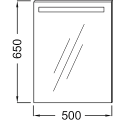 Зеркало с подсветкой 50 см Jacob Delafon Parallel EB1410-NF