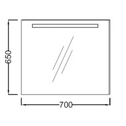 Зеркало с подсветкой 70 см Jacob Delafon Parallel EB1412-NF