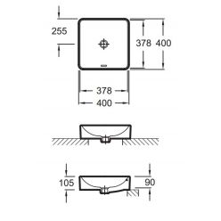 Раковина 40 см Jacob Delafon Vox EVG102-00 с переливом