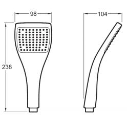 Ручной душ Jacob Delafon EO E3877-CP большая лейка 77 форсунок