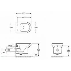 Унитаз подвесной Jacob Delafon Elite Rimless в комплекте с тонким сиденьем EDX114RU-00