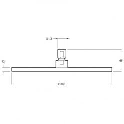 Верхний душ d 30,5 см Jacob Delafon Katalyst E13690-CP