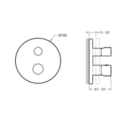 Термостат Jacob Delafon Modulo E75386-CP для душа