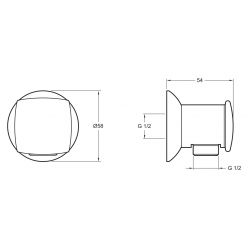 Подключение для душевого шланга Jacob Delafon E11627-CP