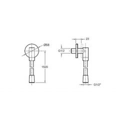 Подключение с гибким душевым шлангом Jacob Delafon E10683-CP