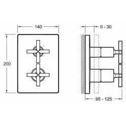 Термостат Jacob Delafon Modulo E75395-CP для ванны с душем