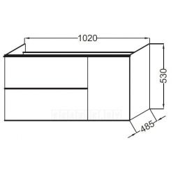 Тумба под умывальник Jacob Delafon ODEON UP белая 100 см EB891-N18