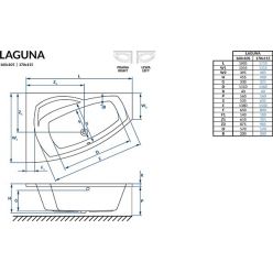 Акриловая ванна Excellent Laguna 170x115 правая WAEC.AP04.170.115