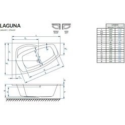 Акриловая ванна Excellent Laguna 170x115 правая WAEC.AP04.170.115