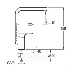 Смеситель Jacob Delafon Aleo E72360-CP для кухонной мойки