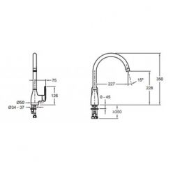 Смеситель для кухни Jacob Delafon Kumin E99477-CP