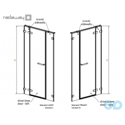 Боковое стекло Radaway Arta S1 100, 386022-03-01